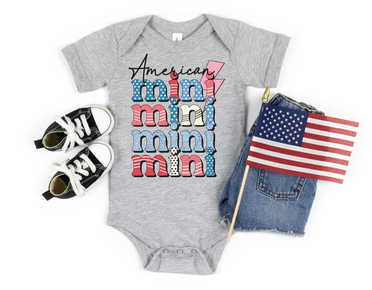 American Mini -Stacked Lightning Bolt- Transfer