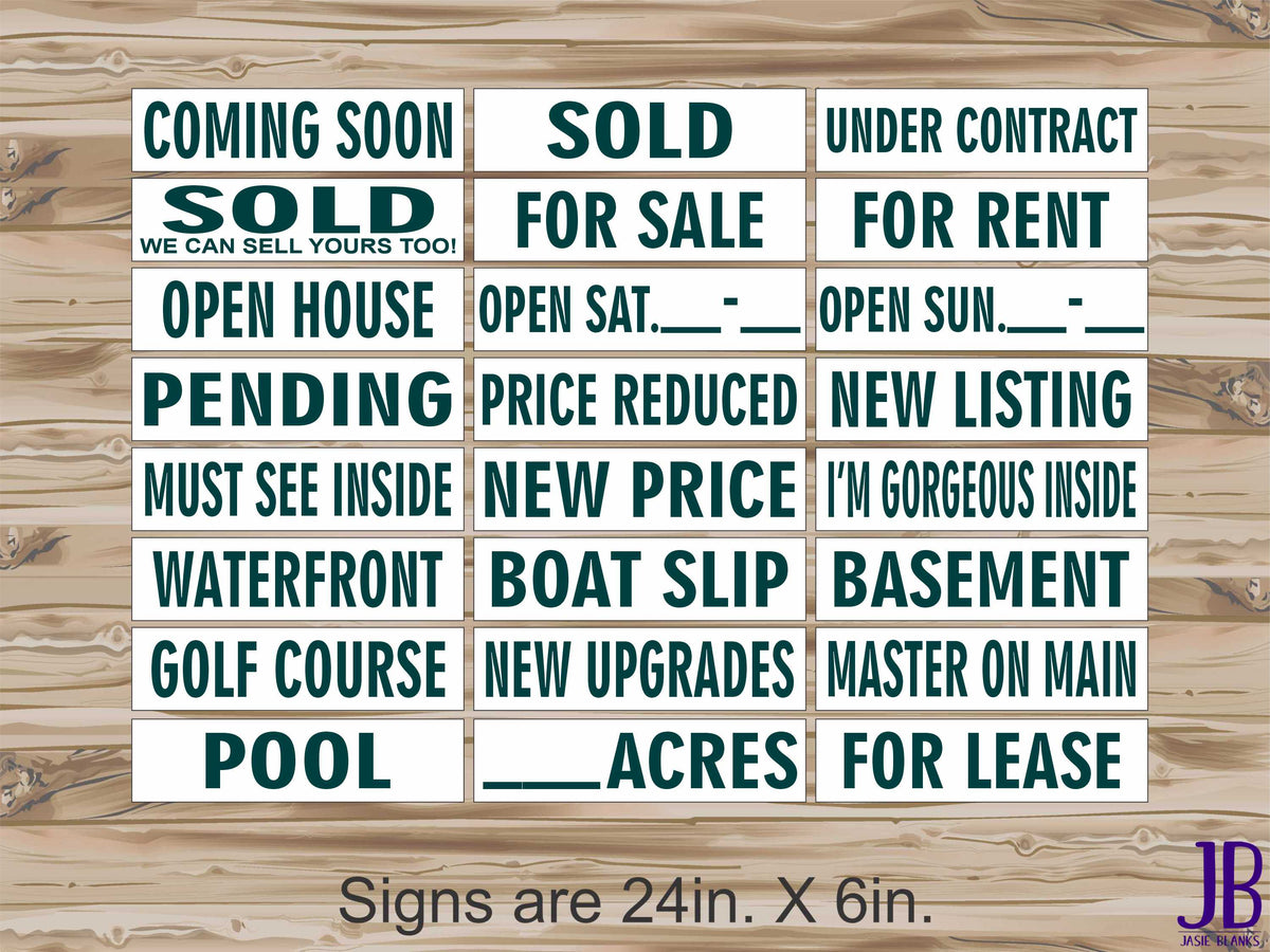 Real Estate Riders - DARK GREEN - DOUBLE SIDED