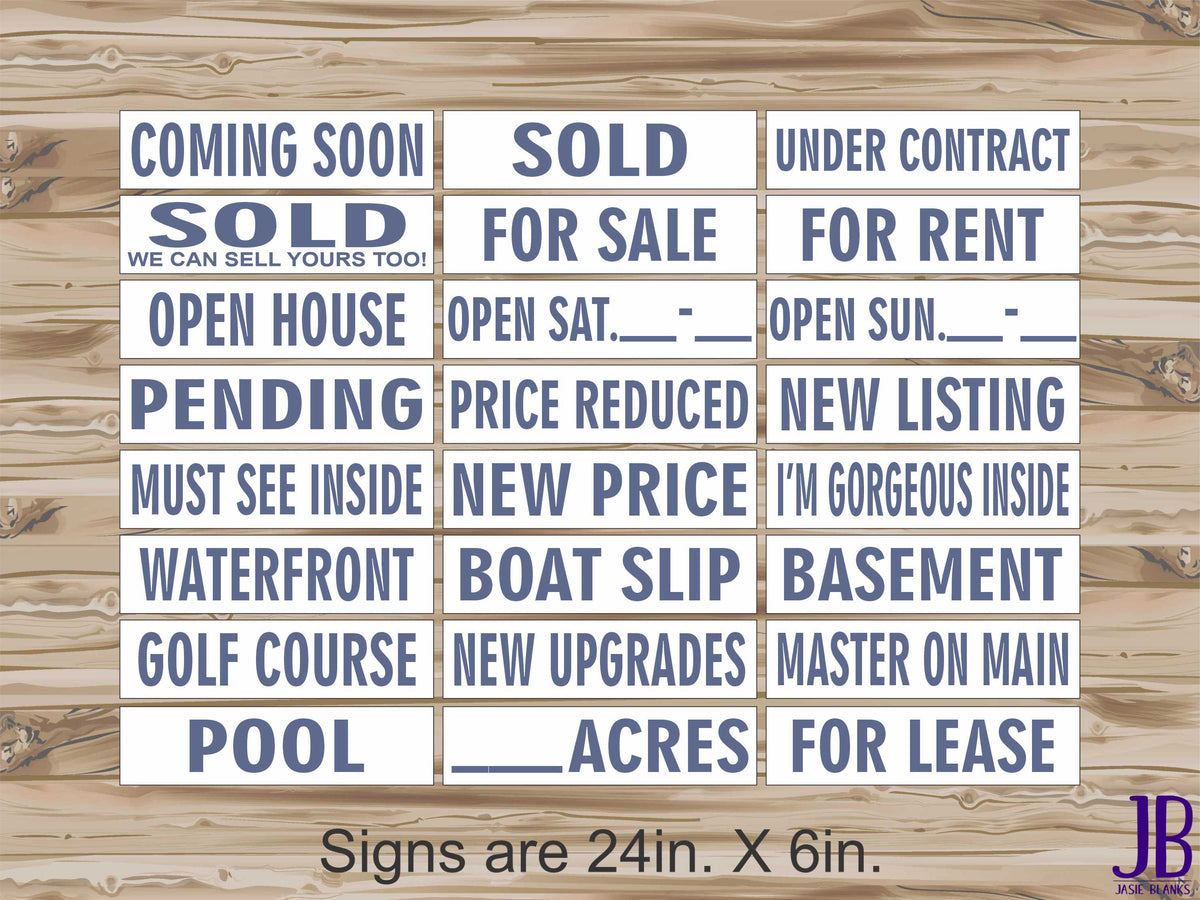 Real Estate Riders - SLATE BLUE - DOUBLE SIDED