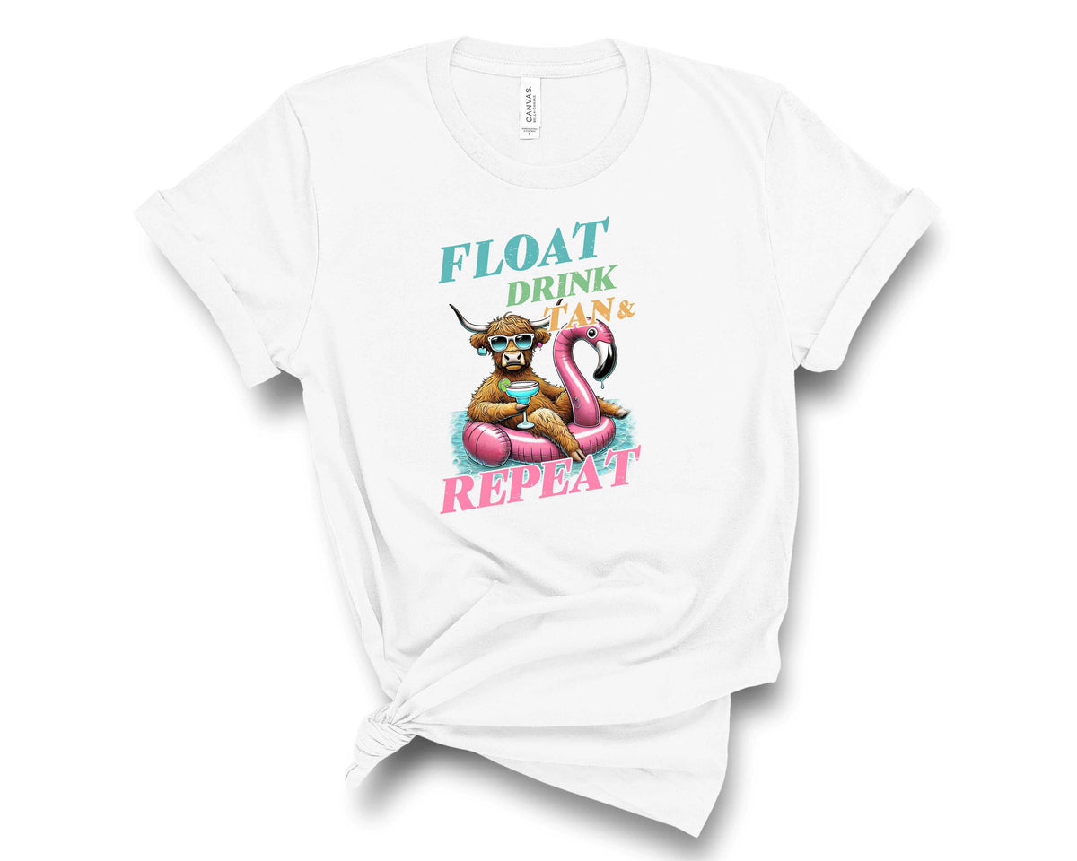 Float Drink Tan Repeat - Transfer