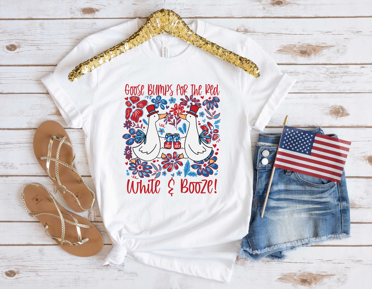 Goose Bumps- Red White and Booze - Transfer