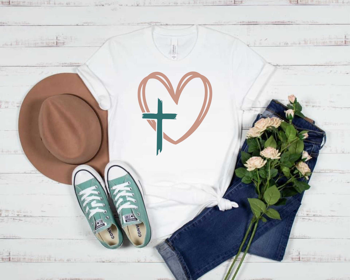 Heart & Cross- Transfer