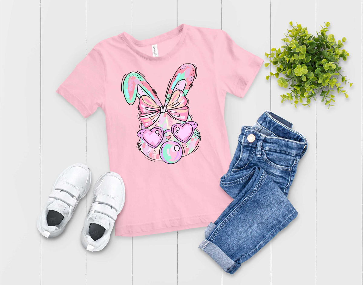 Pastel Coquette Bubble Gum Bunny - Transfer