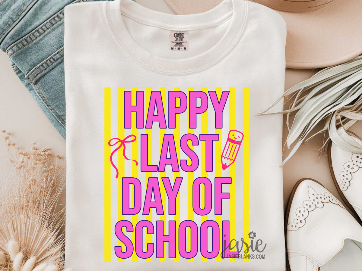 Preppy Yellow Last Day of School - Transfer