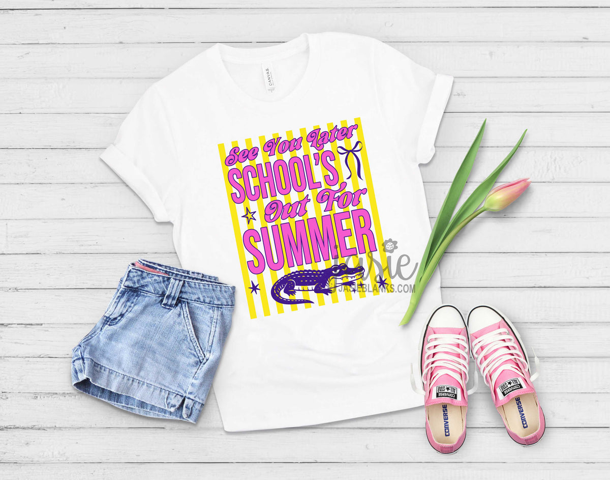 Preppy Yellow Schools Out for Summer - Transfer