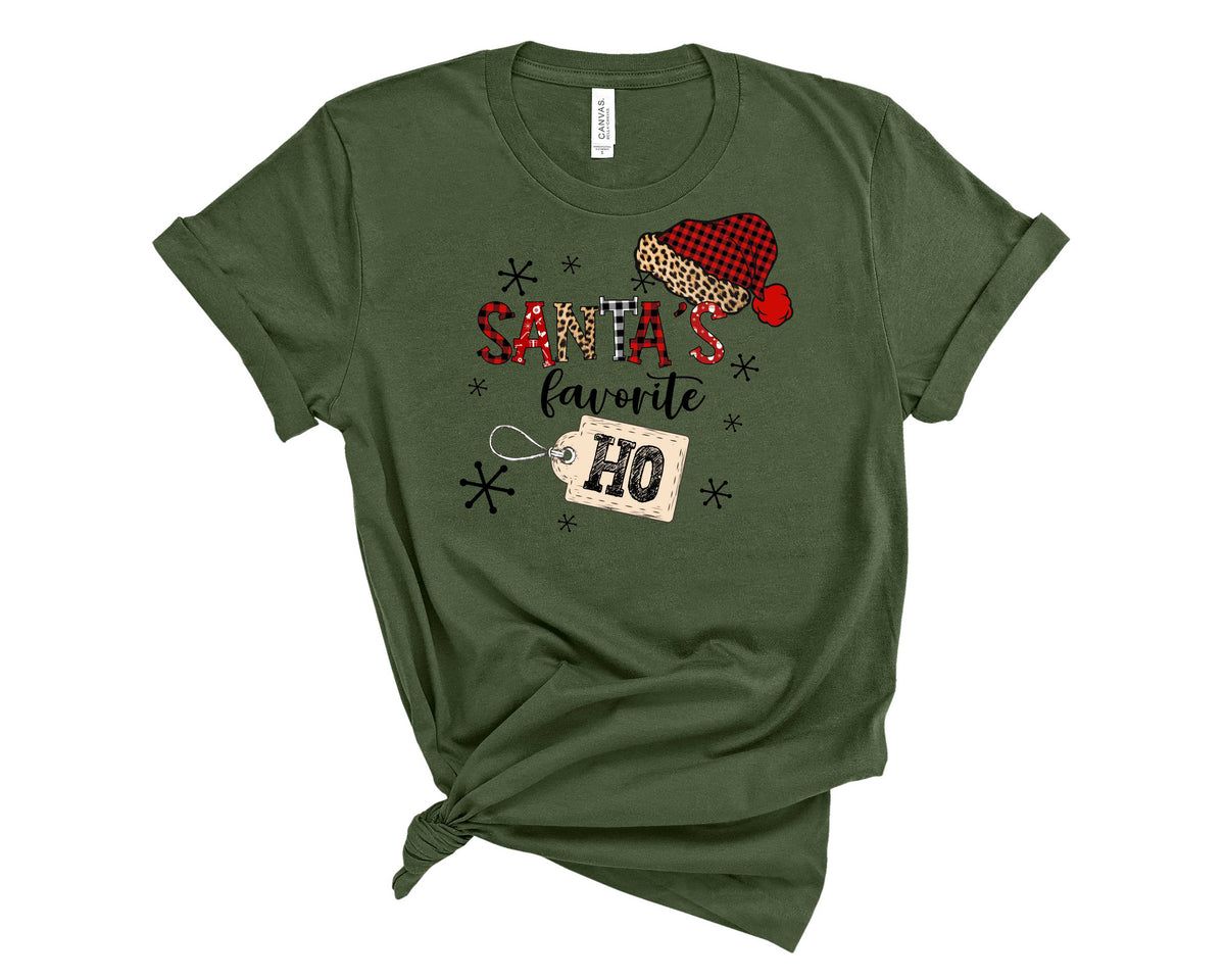 Santa's Favorite Ho Leopard hat - Transfer