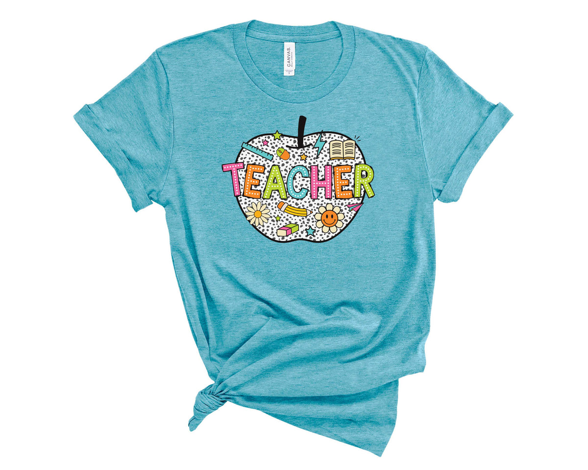 Teacher Apple Dots - Transfer