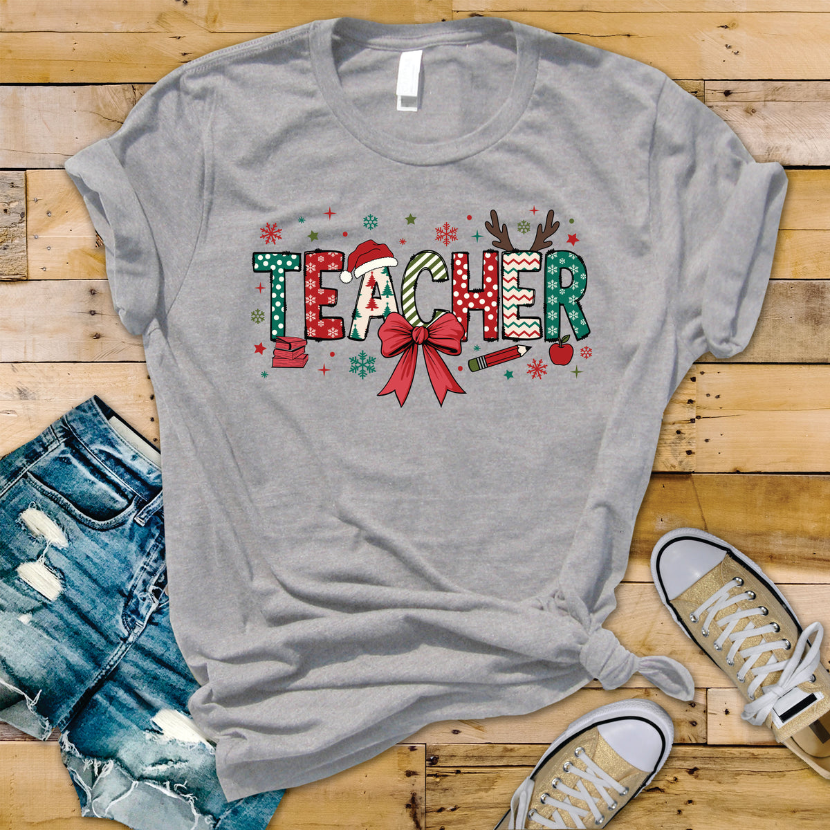 Teacher Christmas Doodle - Transfer