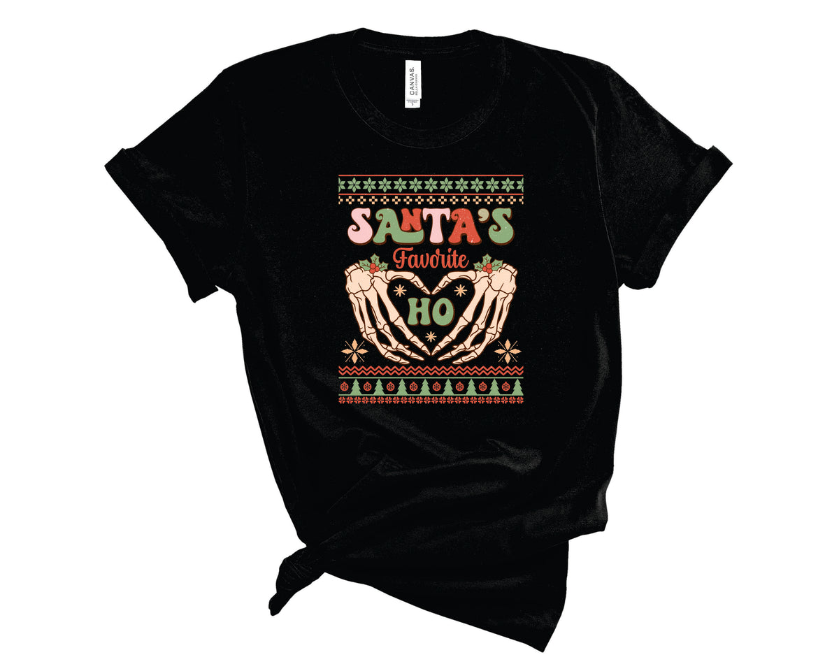 Ugly Sweater Santa's Favorite Ho - Transfer