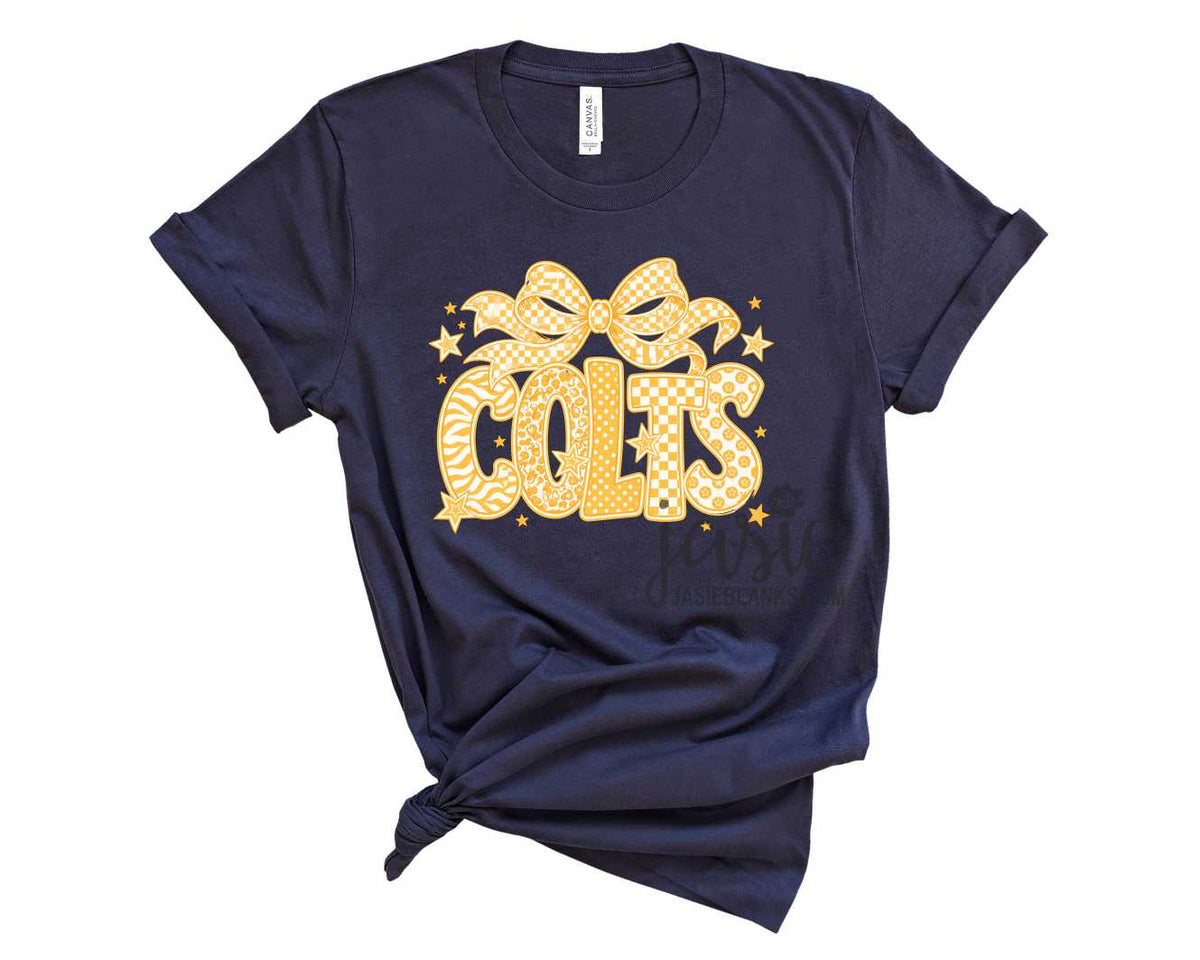 Yellow Colts Yellow Bow - Transfer