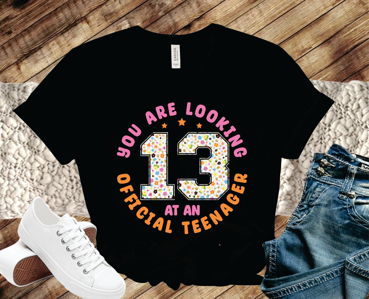 You're Looking At An Official Teenager Floral - Transfer