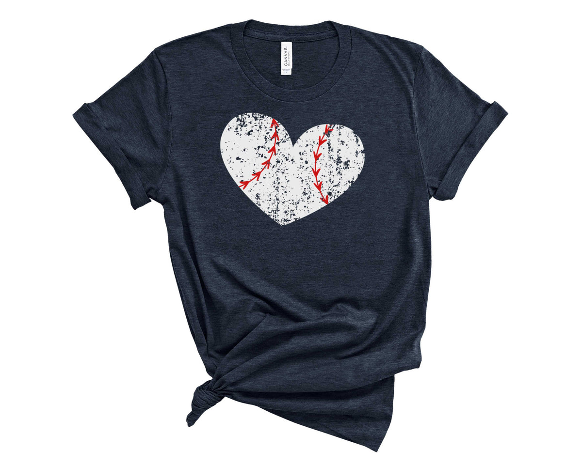 Baseball Heart-Distressed- Transfer