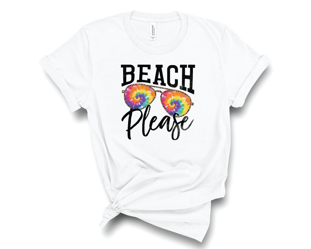 Beach Please Sunglasses Tie Dye - Transfer