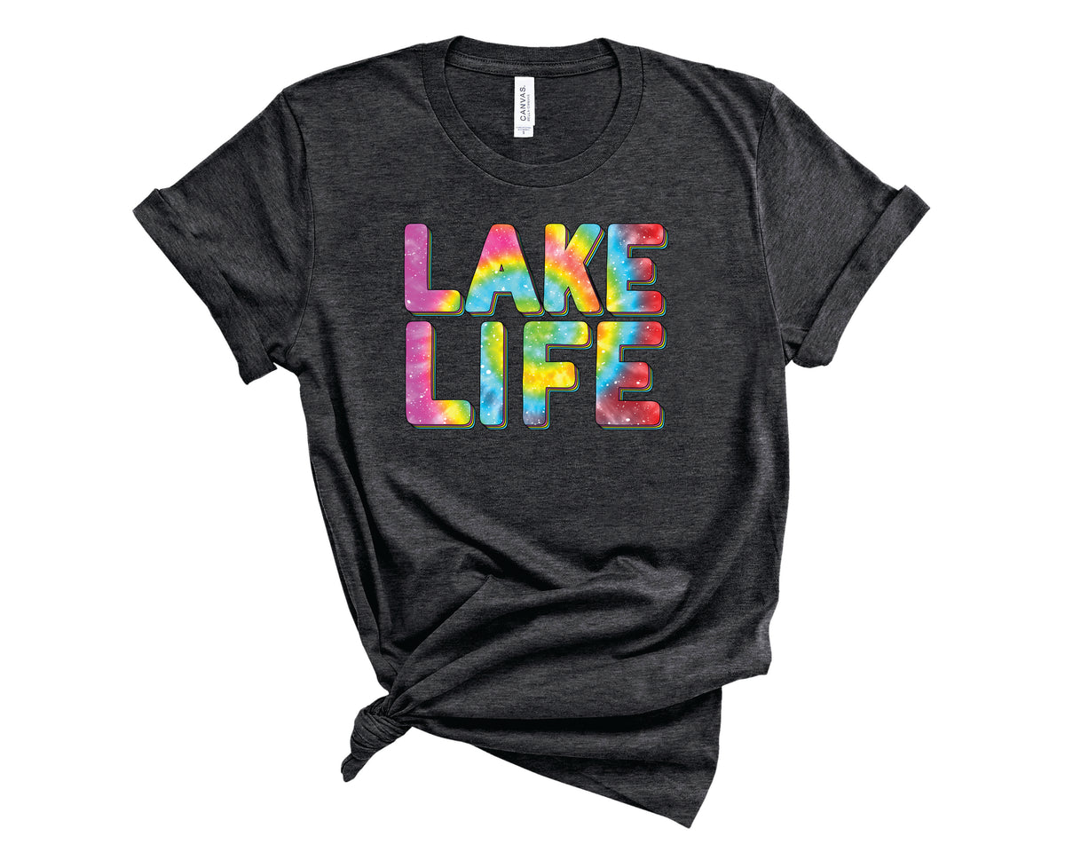 Lake Life Tie Dye Distressed - Transfer