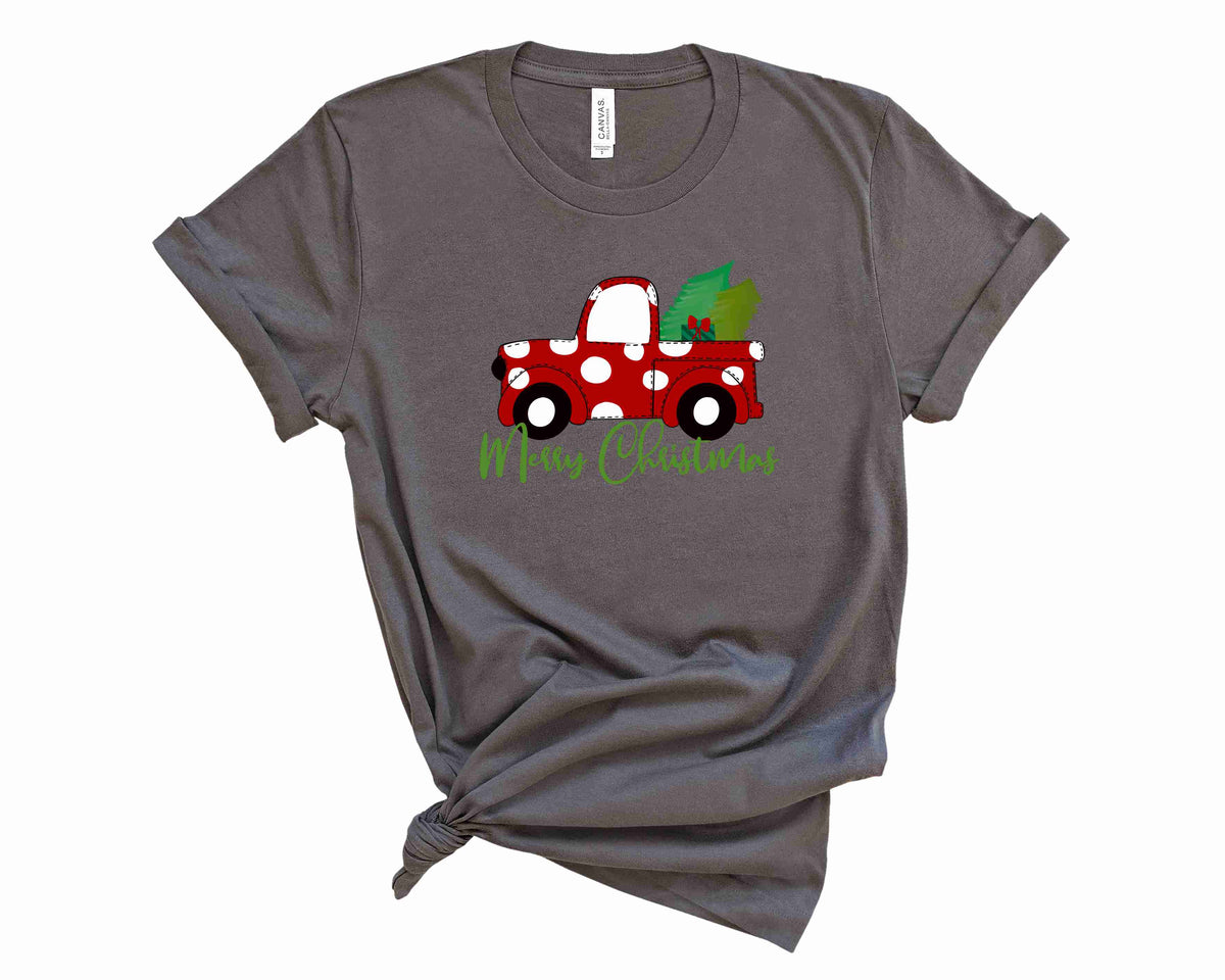 Merry Christmas Truck- Polka Dots - Transfer