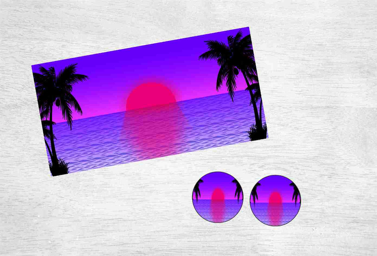 Purple and Pink Sunset Car Kit