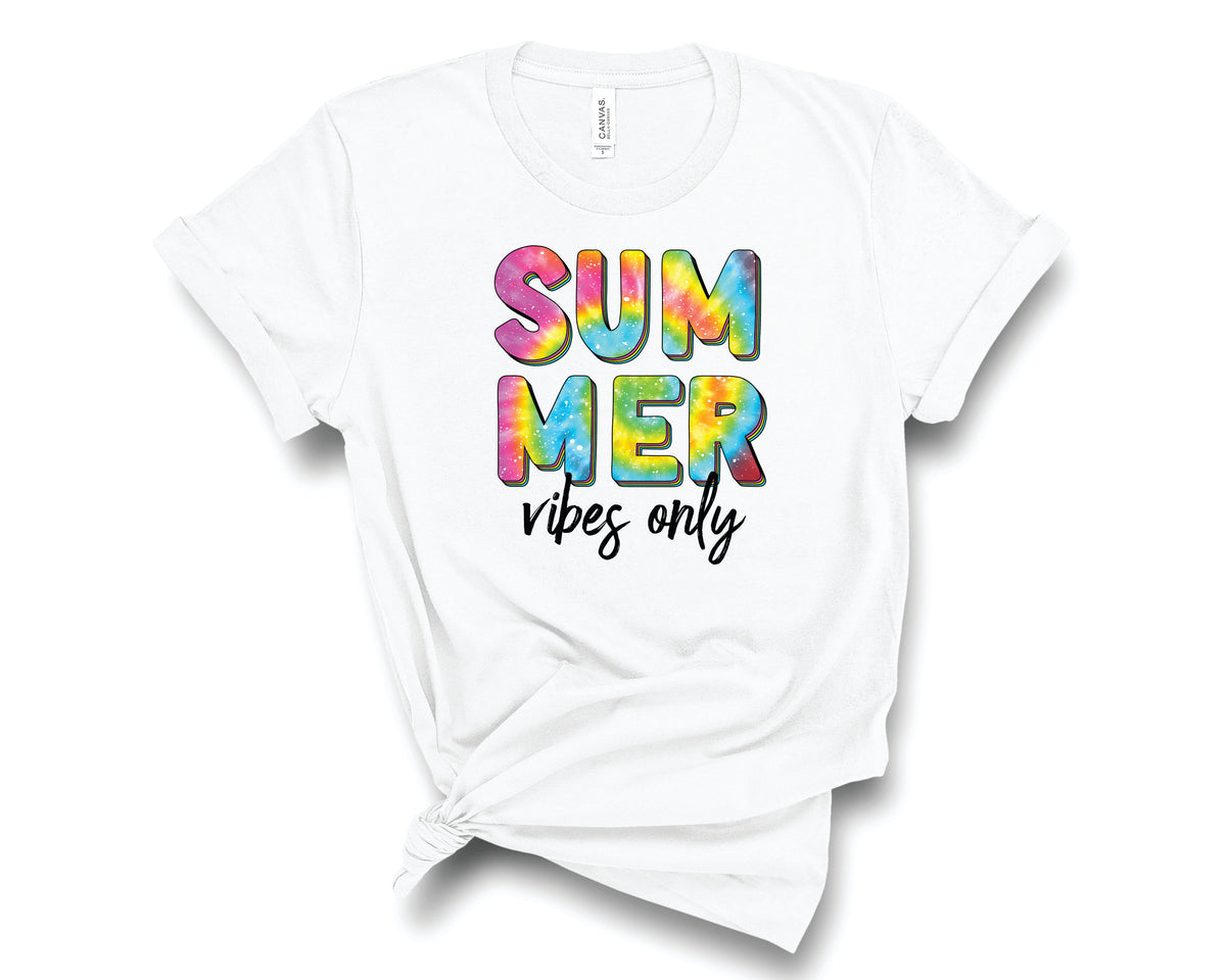 Summer Vibes Only Tie Dye Distressed - Transfer