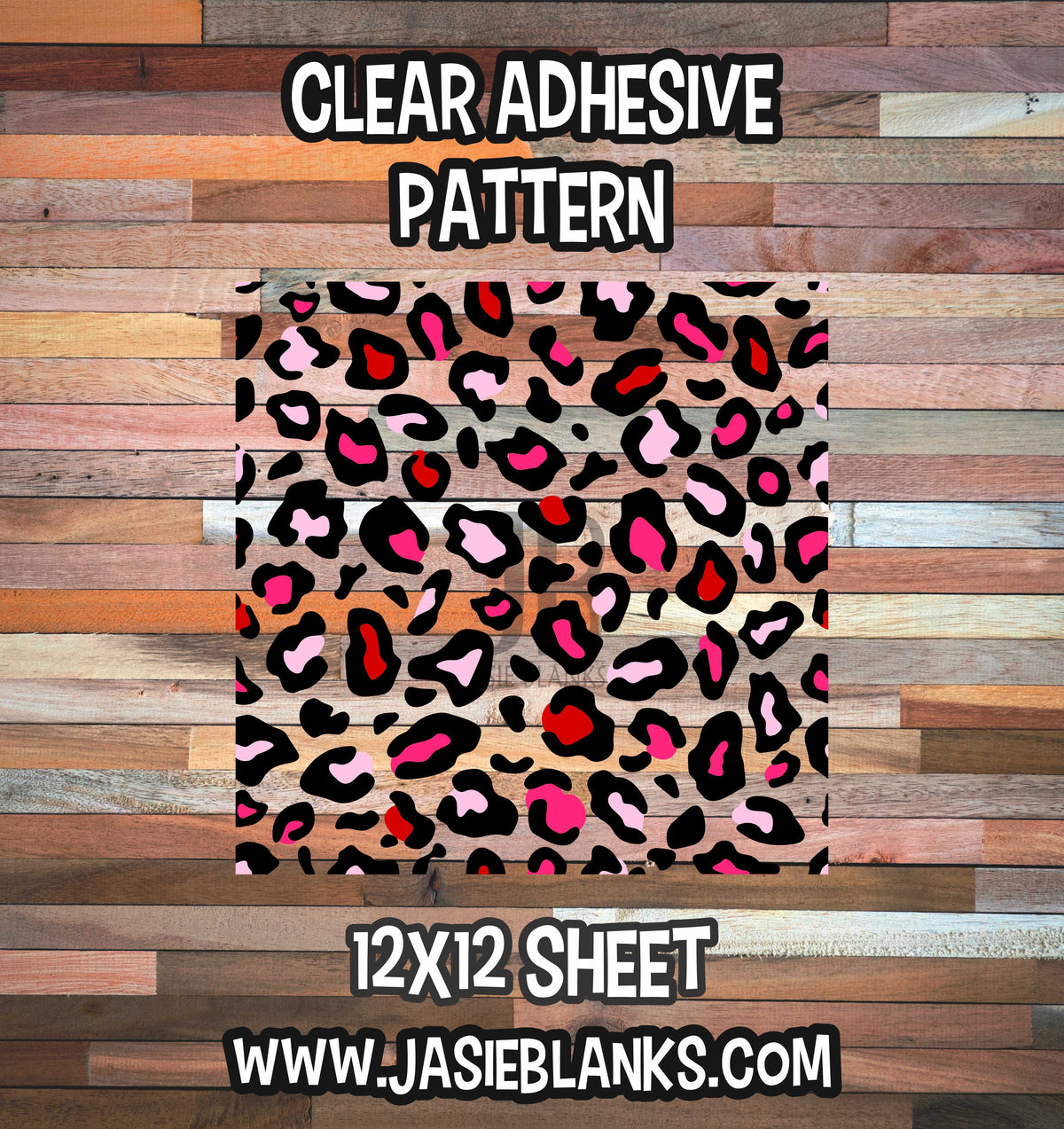 Clear Adhesive - Valentine Leopard #12