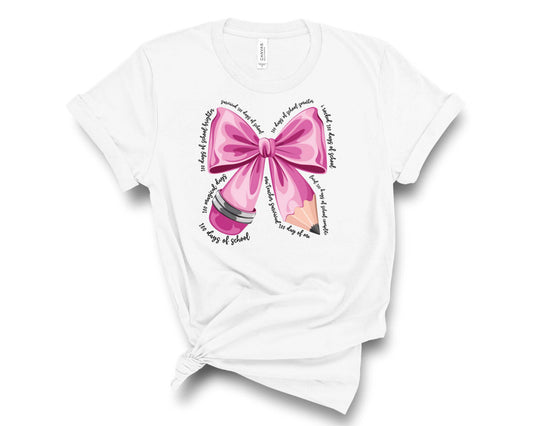 100 days of school Coquette bow - Transfer