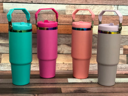 30oz Rainbow Water Bottles Powder Coated