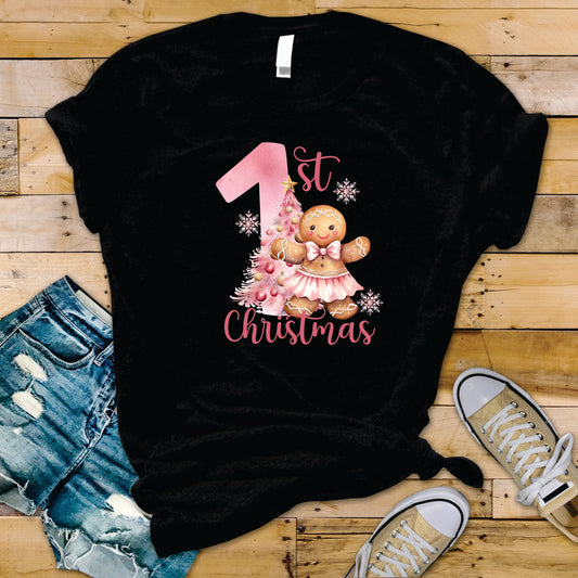1st Christmas Gingerbread Girl - Transfer