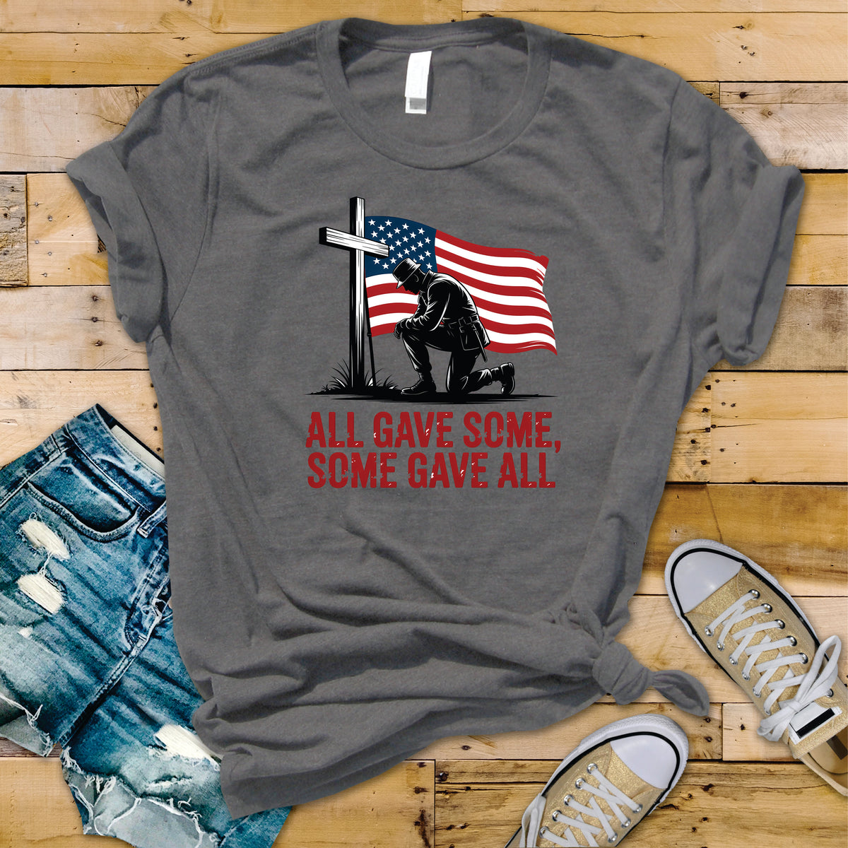 All Gave Some, Some Gave All Cross & Flag - Transfer