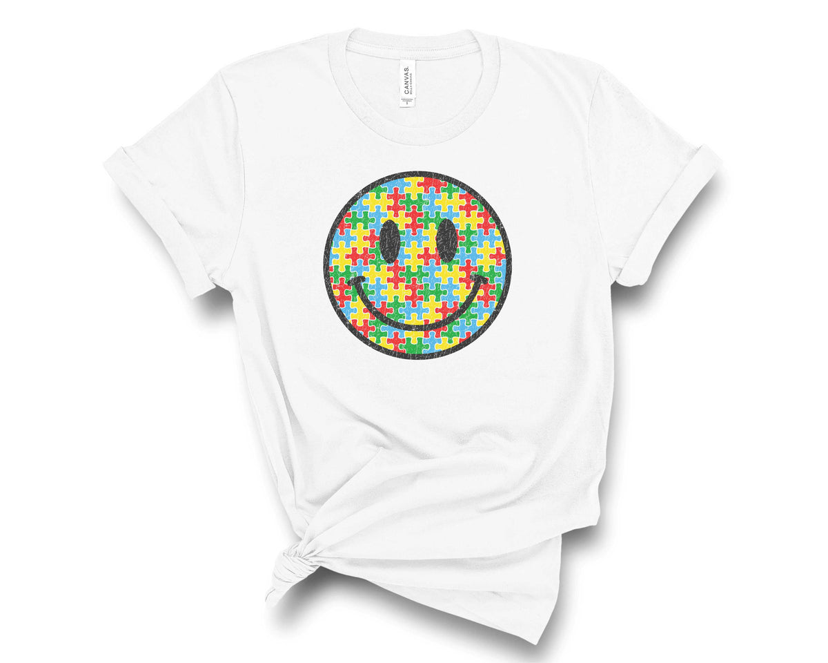 Autism Smiley Face- Retro - Transfer