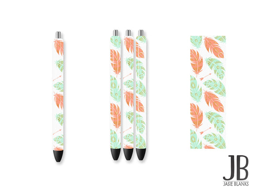 Pen Wrap-Aztec Leaves