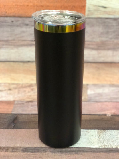 20oz Skinny Rainbow Powder Coated Tumblers