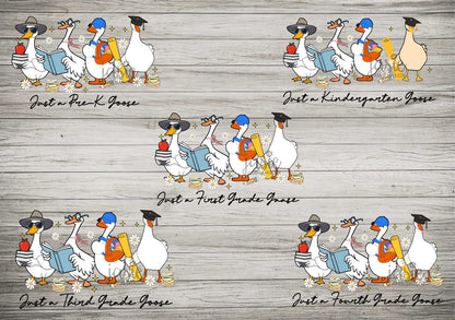 Back to School Goose Grades - Transfer