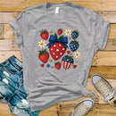Boho 4th of July Strawberry - Transfer
