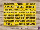 Real Estate Riders - YELLOW & BLACK - DOUBLE SIDED