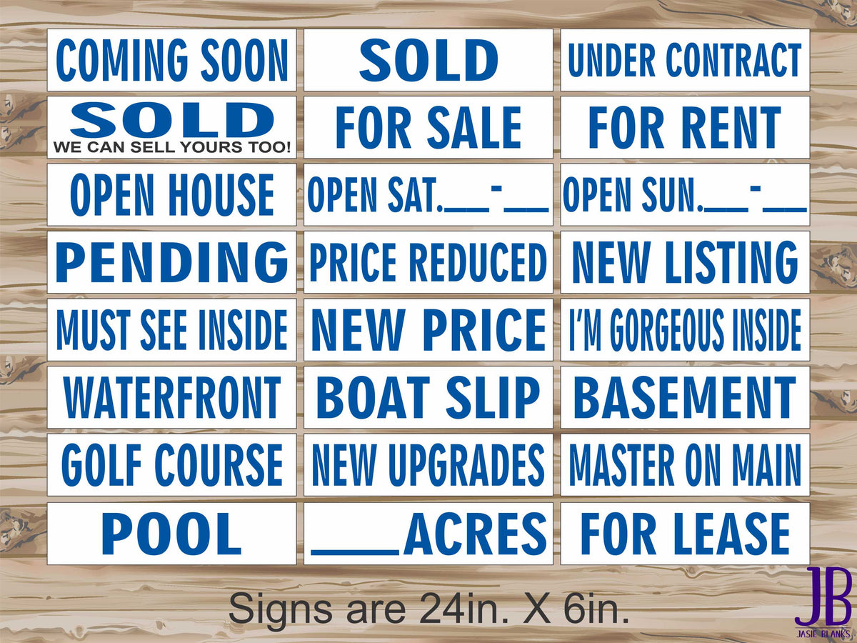 Real Estate Riders - Blue - DOUBLE SIDED