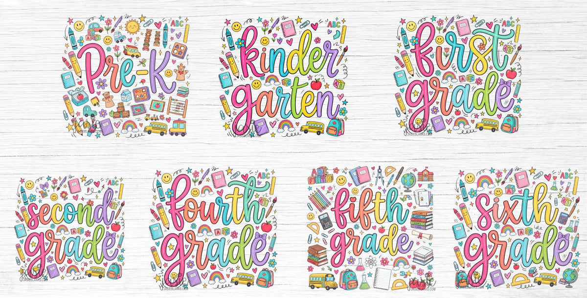 Bright School Supplies Grade - Transfer