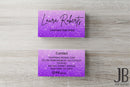 Purple Glitter Business Card