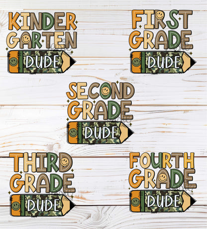 Camo Pencil Dude Grade - Transfer