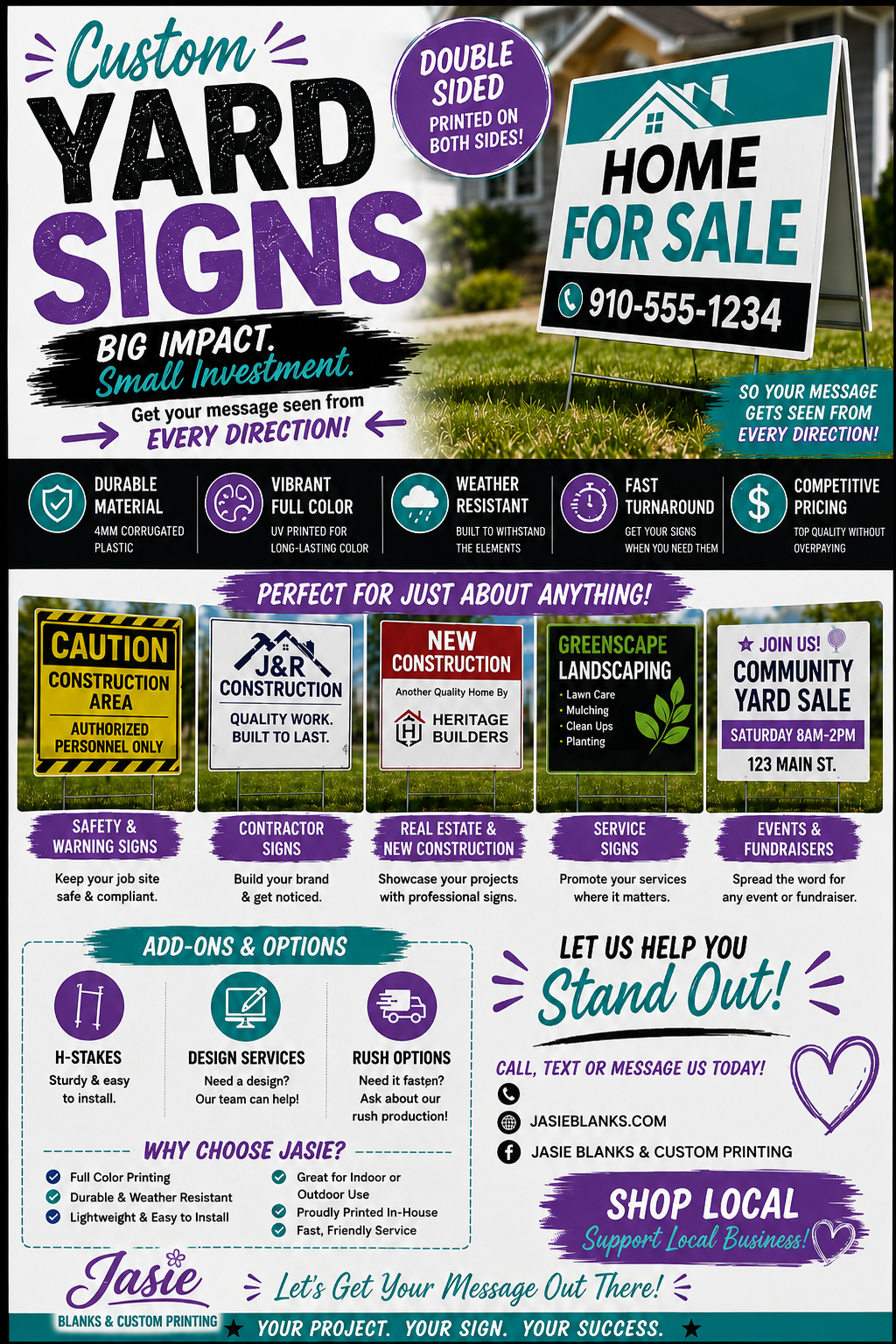 Yard Signs 24x18 | Double Sided