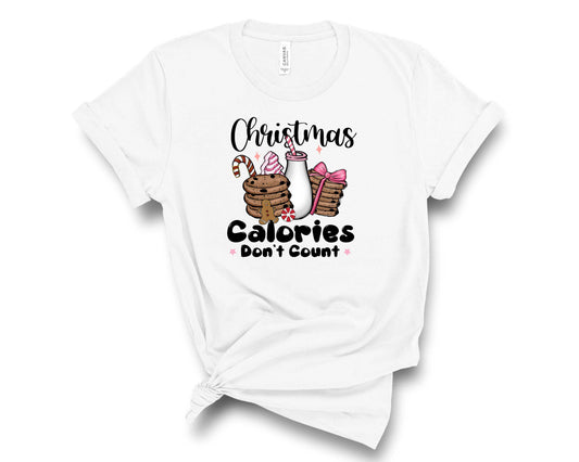Christmas Calories Don't Count Pink Tree Cake- Transfer