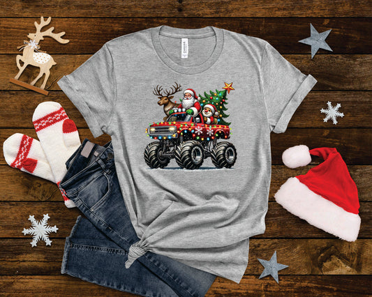 Christmas Monster Truck Lights - Transfer