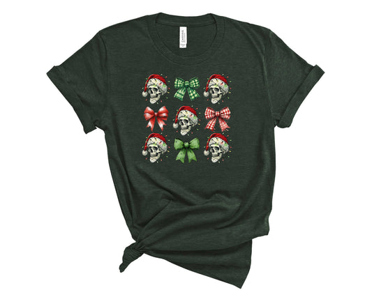 Christmas Skeletons Bows - Transfer