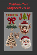Christmas Yarn Gang Sheet 22x30