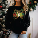 Coquette Merry Christmas Faux Yarn - Transfer