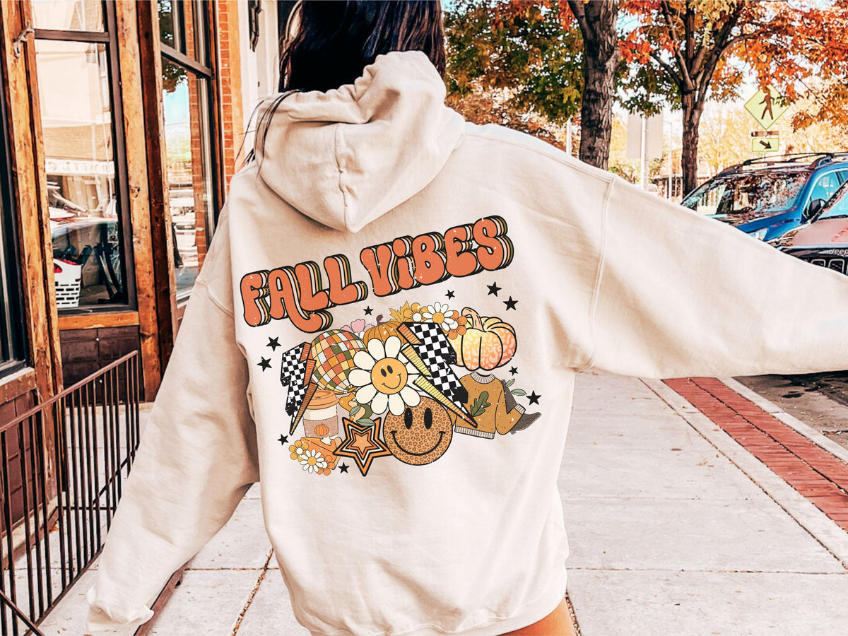 Fall Vibes Retro Smiley - Transfer