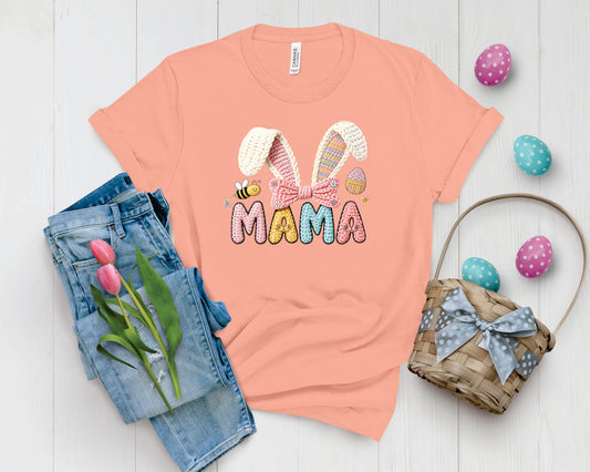 Faux Crochet MAMA Bunny Ears - Transfer