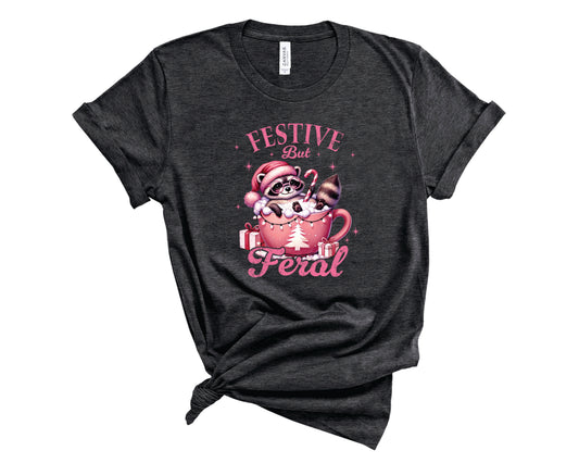 Festive But Feral Pink Cup - Transfer