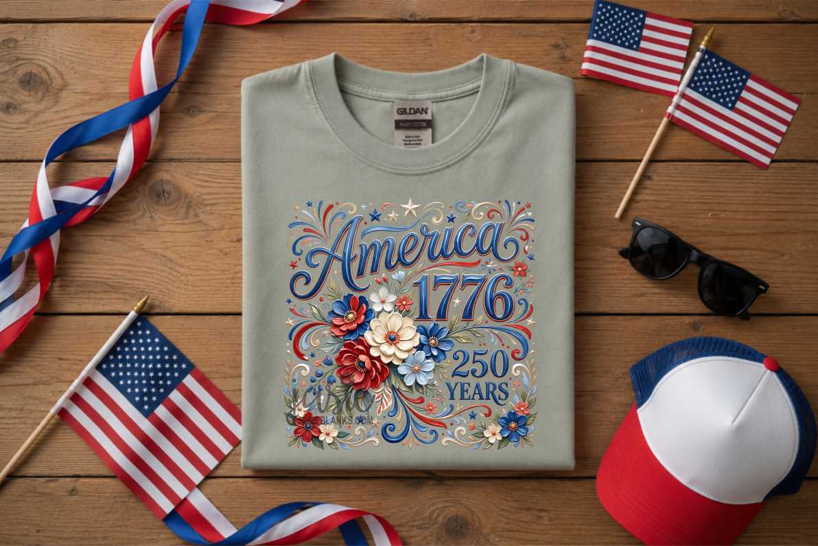Floral America 250 Years - Transfer
