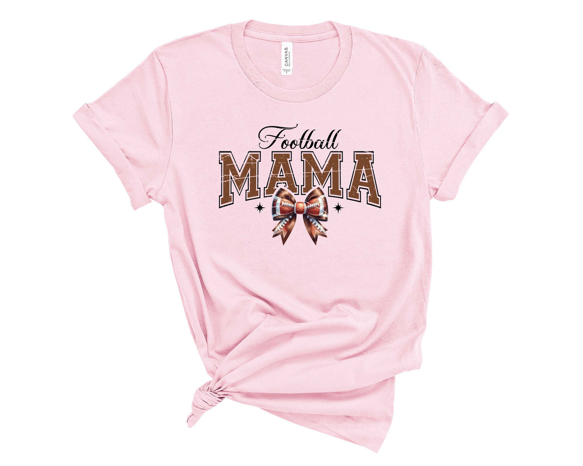 Football Mama Coquette Bow-Transfer
