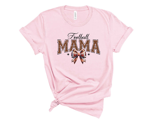 Football Mama Coquette Bow-Transfer
