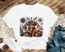 Fun 4th Of July Baby Highland Cow - Transfer