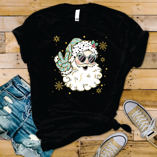 Glitter Coquette Peace Santa - Transfer
